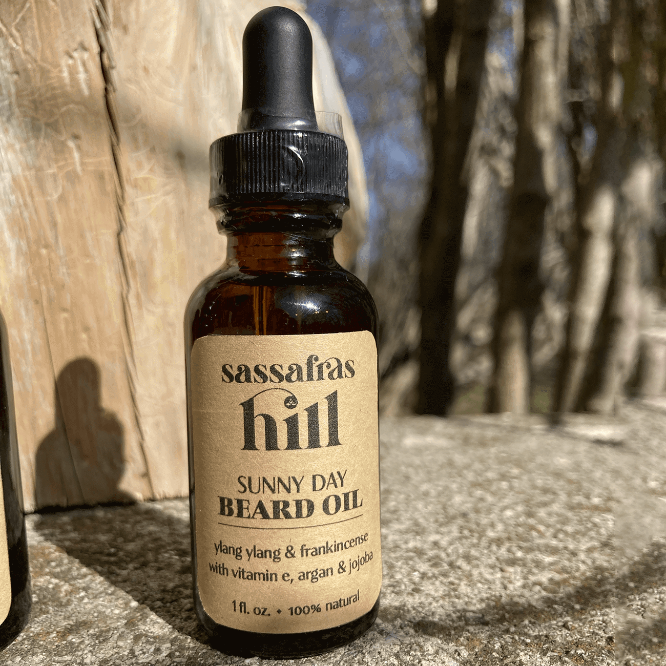 Beard oil in Sunny Day scent, made by Sassafras Hill