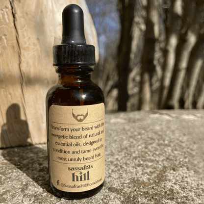 Nourishing beard oil designed to tame and condition unruly beard hair